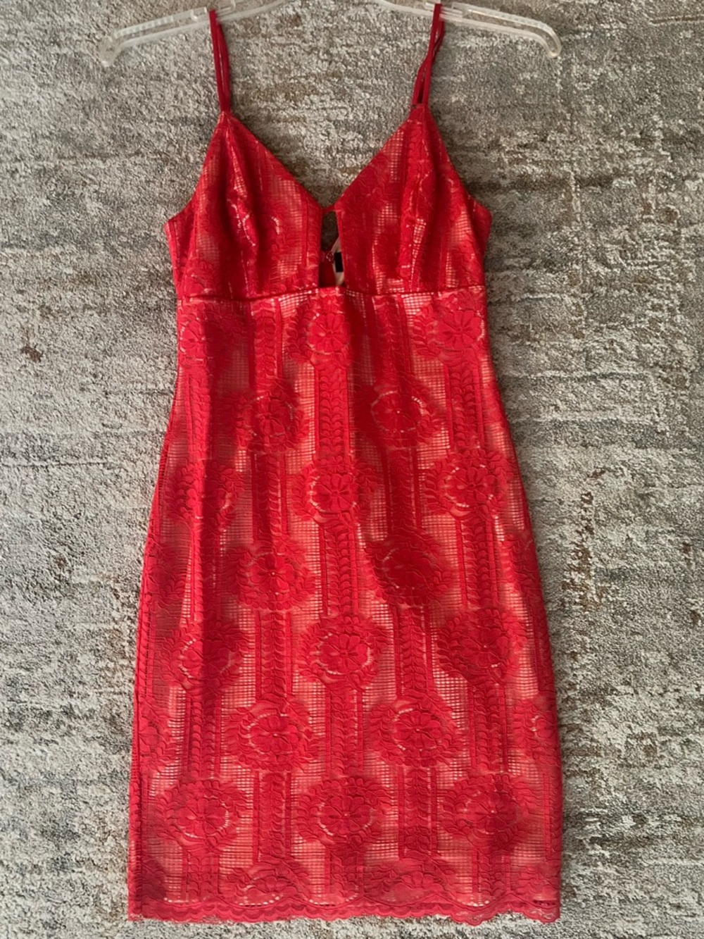 Lulu's Red Lace Dress